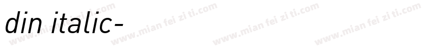 din italic字体转换